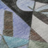 5' X 8' Green Blue And Ivory Abstract Washable Area Rug With UV Protection