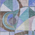 5' X 8' Green Blue And Ivory Abstract Washable Area Rug With UV Protection
