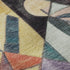 5' X 8' Gold Purple And Ivory Abstract Washable Area Rug With UV Protection