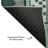 5' X 8' Teal Black And Ivory Abstract Washable Area Rug With UV Protection