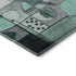 5' X 8' Teal Black And Ivory Abstract Washable Area Rug With UV Protection