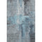 5' X 8' Blue And Gray Abstract Washable Area Rug With UV Protection