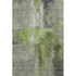 5' X 8' Fern Green And Gray Abstract Washable Area Rug With UV Protection