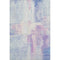 5' X 8' Sky Blue And Ivory Abstract Washable Area Rug With UV Protection