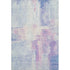 5' X 8' Sky Blue And Ivory Abstract Washable Area Rug With UV Protection