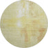 8' Wheat And Ivory Abstract Washable Round Rug With UV Protection