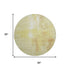 8' Wheat And Ivory Abstract Washable Round Rug With UV Protection
