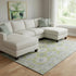 8' X 10' Artichoke Green And Blue Oriental Washable Area Rug With UV Protection