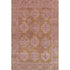 5' X 8' Blush And Orange Oriental Washable Area Rug With UV Protection