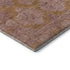5' X 8' Blush And Orange Oriental Washable Area Rug With UV Protection