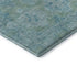 5' X 8' Teal And Aqua Oriental Washable Area Rug With UV Protection