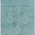 5' X 8' Teal And Aqua Oriental Washable Area Rug With UV Protection