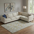 9' X 12' Wheat And Gray Oriental Washable Area Rug With UV Protection