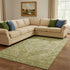 8' X 10' Artichoke Green And Beige Oriental Washable Area Rug With UV Protection
