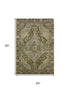 5' X 8' Brown And Gray Oriental Washable Area Rug With UV Protection