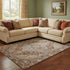 8' X 10' Chocolate And Blue Oriental Washable Area Rug With UV Protection