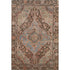 8' X 10' Chocolate And Blue Oriental Washable Area Rug With UV Protection