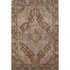 8' X 10' Chocolate And Blue Oriental Washable Area Rug With UV Protection