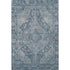 8' X 10' Denim Blue And Gray Oriental Washable Area Rug With UV Protection