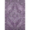 5' X 8' Eggplant And Gray Oriental Washable Area Rug With UV Protection