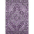 8' X 10' Eggplant And Gray Oriental Washable Area Rug With UV Protection