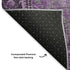8' X 10' Eggplant And Gray Oriental Washable Area Rug With UV Protection