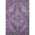 8' X 10' Eggplant And Gray Oriental Washable Area Rug With UV Protection