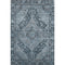 5' X 8' Navy Blue And Gray Oriental Washable Area Rug With UV Protection