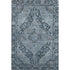 5' X 8' Navy Blue And Gray Oriental Washable Area Rug With UV Protection