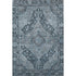 5' X 8' Navy Blue And Gray Oriental Washable Area Rug With UV Protection