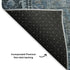 8' Navy Blue And Gray Oriental Washable Round Rug With UV Protection