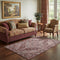 5' X 8' Rust And Gray Oriental Washable Area Rug With UV Protection