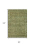 8' X 10' Artichoke Green And Copper Oriental Washable Area Rug With UV Protection