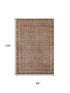 8' X 10' Copper And Beige Oriental Washable Area Rug With UV Protection