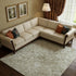 9' X 12' Beige And Ivory Oriental Washable Area Rug With UV Protection