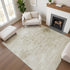9' X 12' Beige And Ivory Oriental Washable Area Rug With UV Protection