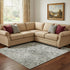 8' X 10' Gray And Ivory Oriental Washable Area Rug With UV Protection