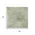5' X 8' Sage And Ivory Oriental Washable Area Rug With UV Protection