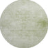 8' Sage And Ivory Oriental Washable Round Rug With UV Protection