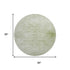 8' Sage And Ivory Oriental Washable Round Rug With UV Protection