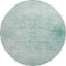 8' Turquoise And Ivory Oriental Washable Round Rug With UV Protection