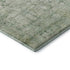 8' Artichoke Green And Beige Oriental Washable Round Rug With UV Protection