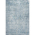 5' X 8' Blue And Ivory Oriental Washable Area Rug With UV Protection