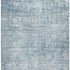 5' X 8' Blue And Ivory Oriental Washable Area Rug With UV Protection