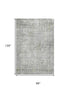 8' X 10' Gray And Silver Oriental Washable Area Rug With UV Protection