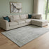 8' X 10' Gray And Silver Oriental Washable Area Rug With UV Protection