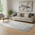 5' X 8' Brown And Ivory Abstract Washable Area Rug With UV Protection