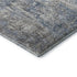 8' Blue And Ivory Abstract Washable Round Rug With UV Protection