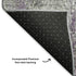 9' X 12' Plum And Ivory Abstract Washable Area Rug With UV Protection