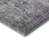 9' X 12' Plum And Ivory Abstract Washable Area Rug With UV Protection
